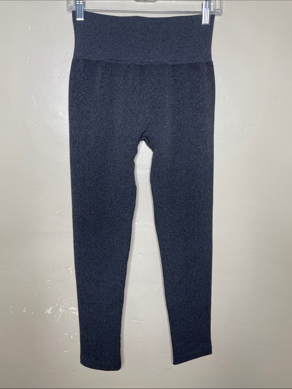 MUK LUKS Gray Fleece Lined Cozy Cold Weather Wear Stretchy Leggings L/XL